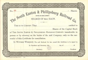 South Easton and Phillipsburg Railroad Co.